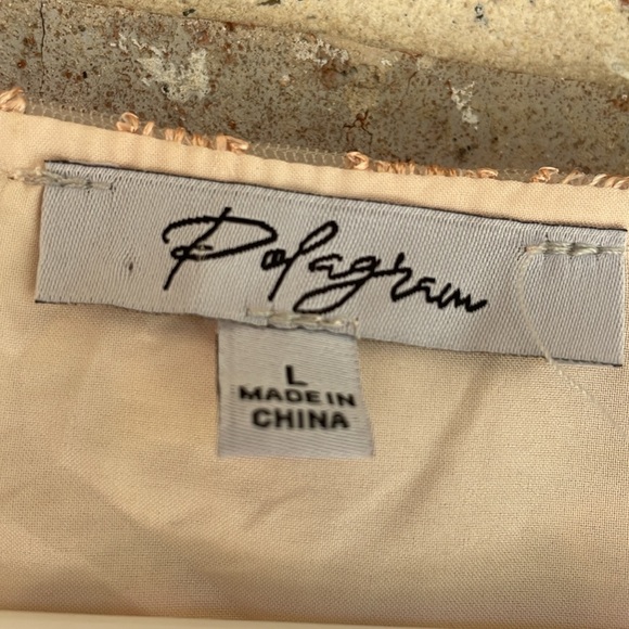 Polagram Elegant Peachy Pink Floral Dress - Picture 4 of 11